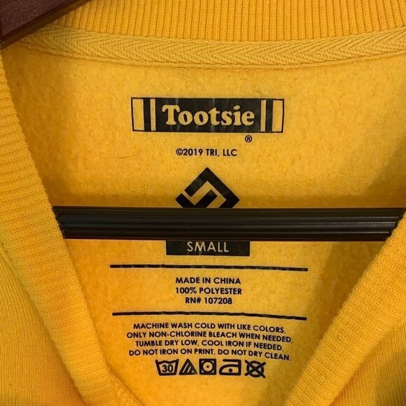 Classic Retro Candy DOTS Yellow Pom Pom Sweatshirt Pullover Sweater S HAS PILING - Picture 3 of 5